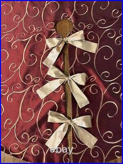 Elegant Luxurious Christmas Tree Skirt Burgundy Red Gold Faux Silk 54d