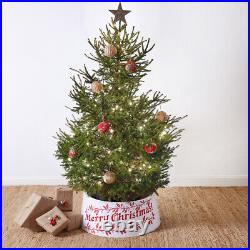 Farmhouse Merry Christmas Metal Tree Collar Holiday Decor