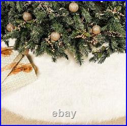 Faux Fur Christmas Tree Skirt 4' Round