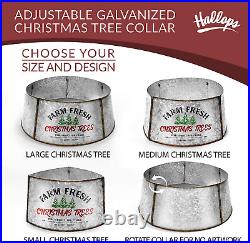 Galvanized Christmas Tree Collar Large to Small Christmas Tree Base Cover. Adj