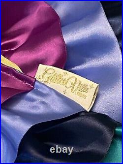 Glitterville Neiman Marcus Satin/velvet Rainbow Ruffle Tree Skirt Nwt 60