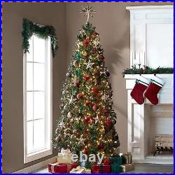 HAPPY HOLIDAYS Christmas Tree Collar Metal Skirt Ring Cover Holiday Home Decor