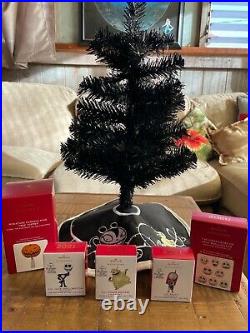 Hallmark Nightmare Before Christmas mini Ornaments, Tree, Skirt & Tree Topper