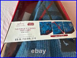 Hallmark Star Wars The Force Is Strong Christmas tree Skirt Light Up Interactive