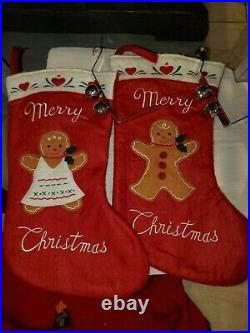 Huge Lot Christmas Gingerbread Ornaments Tree Skirt Stockings Preowned