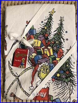 Hy1NEW WILLIAMS SONOMA Grinch Dr. Seuss Christmas Tree Skirt 56 In Package