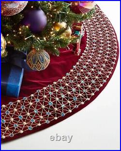 Kim Seybert Jewel Lattice Christmas Tree Skirt ($958) withtax