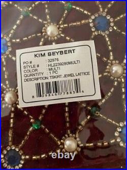 Kim Seybert Jewel Lattice Christmas Tree Skirt ($958) withtax
