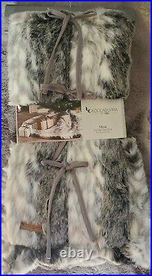 Koolaburra By UGG Tree Skirt Mina Faux Fur 54 In Gray White Thick