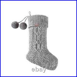 Koolaburra by UGG Carla Cable Knit Tree Skirt Grey With 2 Stockings 3pc set
