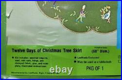 LeeWards Creative Crafts Center Tree Skirt Kit 60 White 12 Days Of Christmas