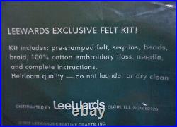 LeeWards Vintage Jeweled Felt Kit Twelve 12 Days of Christmas Tree Skirt Sealed