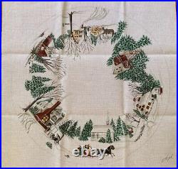Leigh Designs HP Needlepoint Canvas Over The River Through The Woods Tree Skirt