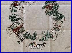Leigh Designs HP Needlepoint Canvas Over The River Through The Woods Tree Skirt