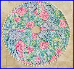 Lilly Pulitzer Floral Tree Skirt Bohemian Queen Print 47 Diameter Multicolor