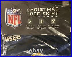Lot Of 8 NFL San Diego Chargers Christmas Tree Skirts, Plus Bonus Pillow