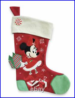 Lot of 3 Disney Mickey & Minnie Christmas Tree Skirt & 2 Stockings NWT