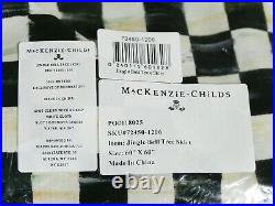 MACKENZIE CHILDS COURTLY CHECK JINGLE BELL TREE SKIRT 60x 60 BRAND NEW