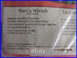 MARY'S WREATH Engelbreit BUCILLA Felt Christmas Tree Skirt Kit 85466 NEW