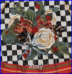 Mackenzie Childs SCOTTISH BOUQUET with Courtly Check Embroidered TREE SKIRT m22-no