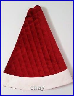 NEW Pottery Barn Red Classic Christmas Tree Skirt 60 Velvet