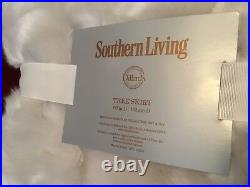 NEW Southern Living Faux Fur Tree Skirt WHITE Christmas HIGH QUALITY Retail $169