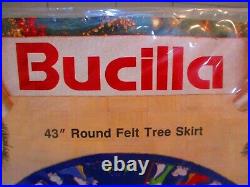 NIP (Sealed) Bucilla NATIVITY 43 Christmas Tree Skirt BLUE #82720 (Dated 1991)