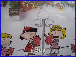 Needle Treasures Christmas Counted Tree Skirt KIT, SING ALONG, Schulz, Peanuts, 2853