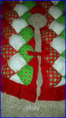 New Handmade Quilted Style Christmas Tree Skirt