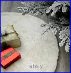 New King Faux Fur Tree Skirt Mat Cover For Party Home Decoration 48 60 72