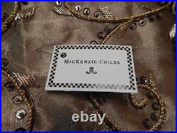 New Mackenzie-childs Jeweled Thistle Bead Christmas Table Cloth Throw Tree Skirt