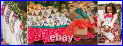 New Matilda Jane Christmas Trimmings Tree Skirt & Matching Stocking 6 Piece Set