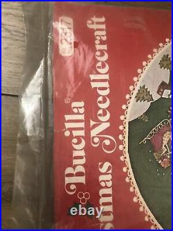 Nip Bucilla Christmas Delivery Felt Applique Tree Skirt Kit-2317 Santa Sleigh