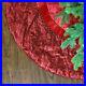 Northlight 60 Red Velvet Damask Sequin Poinsettia Trim Christmas Tree Skirt