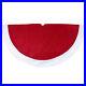 Northlight 72 Red and White Quilted Christmas Tree Skirt with Faux Fur Trim
