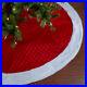 Northlight 72 Red and White Quilted Christmas Tree Skirt with Faux Fur Trim