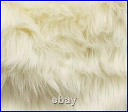Off White Ivory Faux Fur Christmas Tree Skirt 60 Round