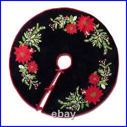 Park Hill Collection Connecticut Cheer Poinsettia Tree Skirt