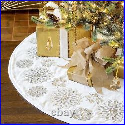 Park Hill Collection Holiday Splendor White Frost Tree Skirt