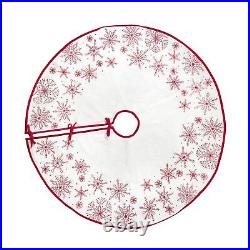 Park Hill Collection Nordic Noel Snowflake Embroidered Tree Skirt