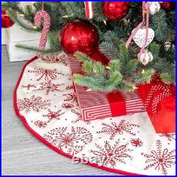 Park Hill Snowflake Embroidered Tree Skirt