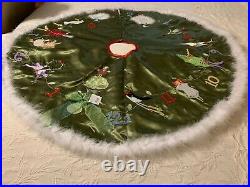 Patience Brewster Krinkles 12 Days Of Christmas Tree Skirt Green New With Tags