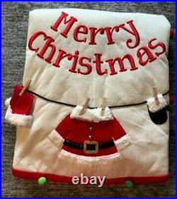 Pier 1 Imports 48 Santa Claus Elf Clothesline Outfit Christmas Tree Skirt NWT