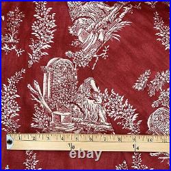 Pierre Deux French Country Red Toile de Jouy Christmas Tree Skirt Hand Made