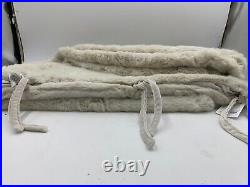 Pottery Barn Alpaca Faux Fur Holiday Tree Skirt 60 Diameter Ivory #9999A7
