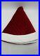 Pottery Barn Classic Velvet Tree Christmas Skirt Red Ivory Cuff 60D #9966F