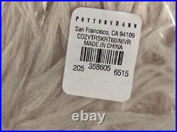 Pottery Barn Cozy Faux Fur Tree Skirt, Ivory, 60 New