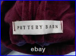 Pottery Barn Quilted Velvet Christmas Tree Skirt & 6 Stockings Plum/Wine Red NEW