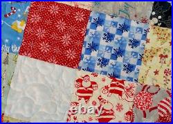 Quilted Christmas Tree Skirt, Reversible, Octagon Shape, 44 x 44, Christmas Decor