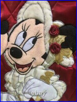 RARE Disney Parks Mickey Minnie Mouse Victorian Christmas Holiday Tree Skirt